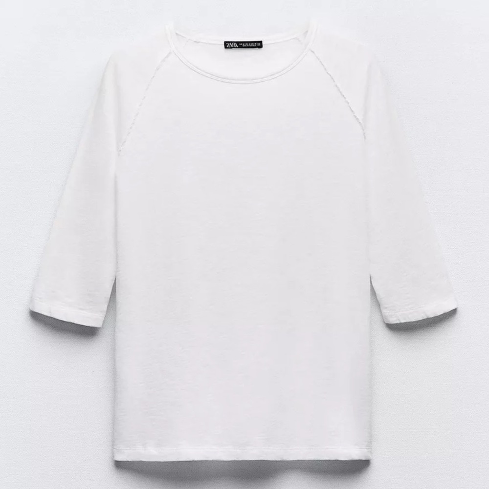Zara Vintage Look Heavy Cotton T-Shirt